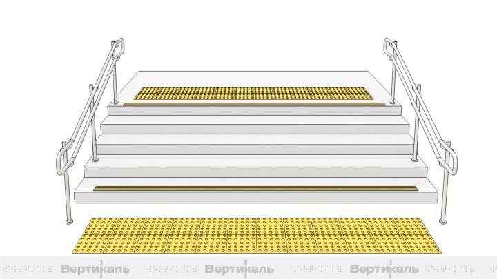 Тактильно-визуальная разметка лестниц