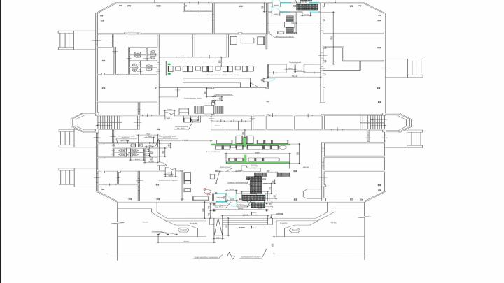 Обмерный план здания для обслуживания пассажиров