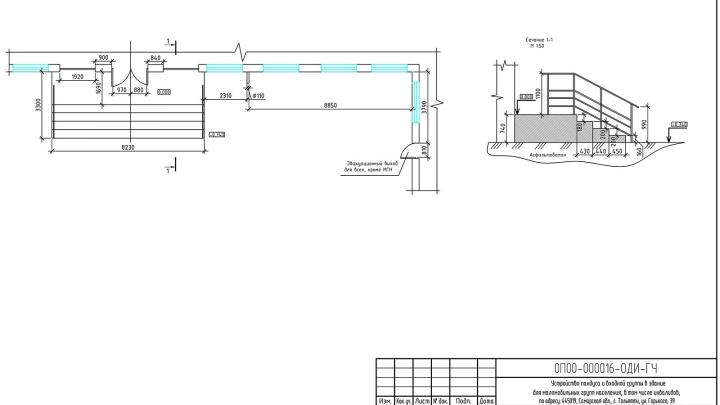 Мероприятия по обеспечению доступа инвалидов и других мгн - Обмерный план
