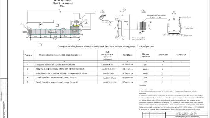 Графическое изображение проектных решений по входной группе медицинского офиса ДНКОМ