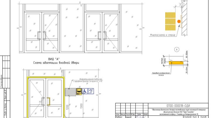 План адаптации входной группы речного вокзала ПАО "Порт Тольятти"