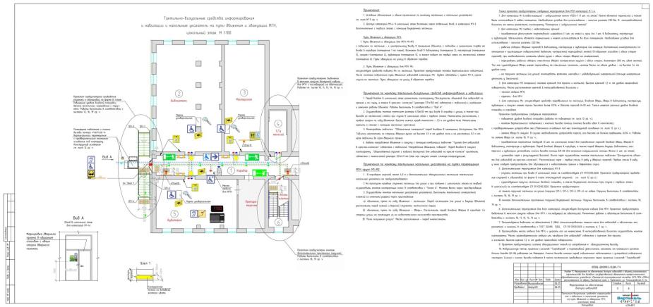 Тактильно-визуальные средства информирования и навигации на пути движения и эвакуации МГН