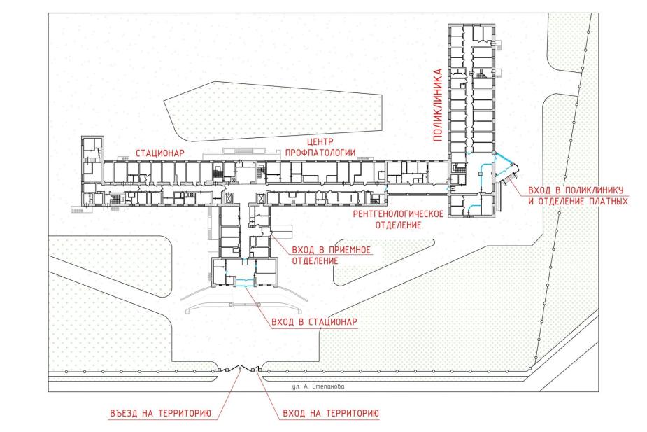 План территории с расположением отделений
