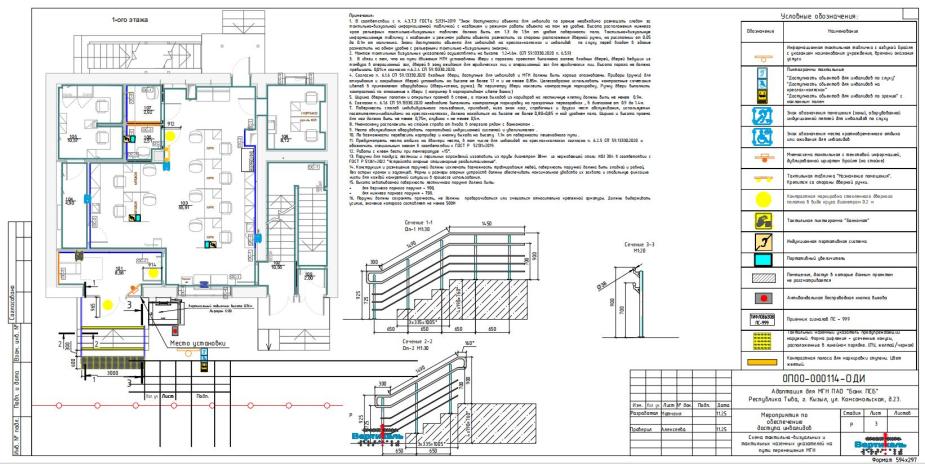 Главный вход определен как основной эвакуационный выход для МГН