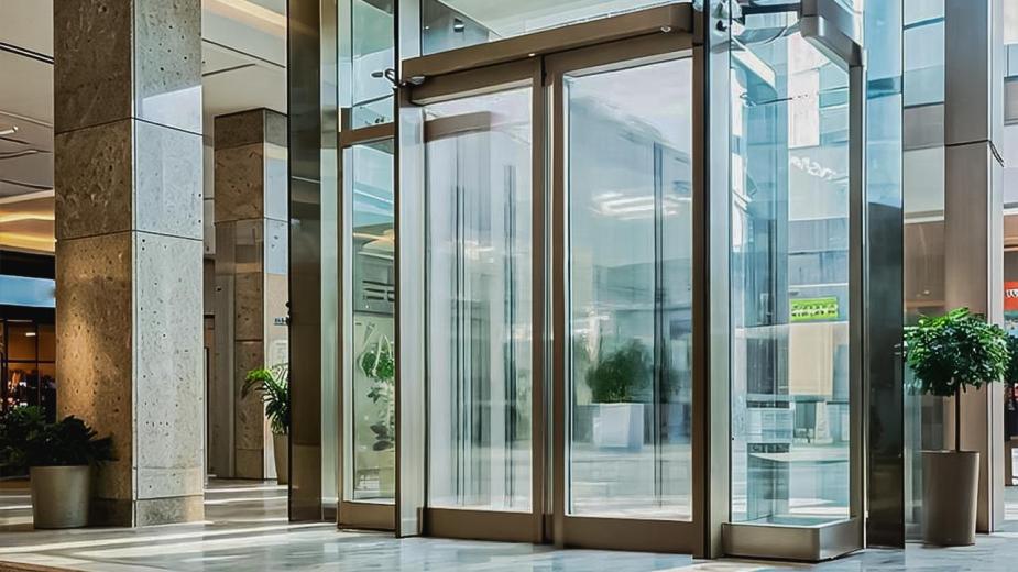 Раздвижные двери могут считаться эвакуационными при автоматическом открывании во время сигнализации и при возможности распахивания