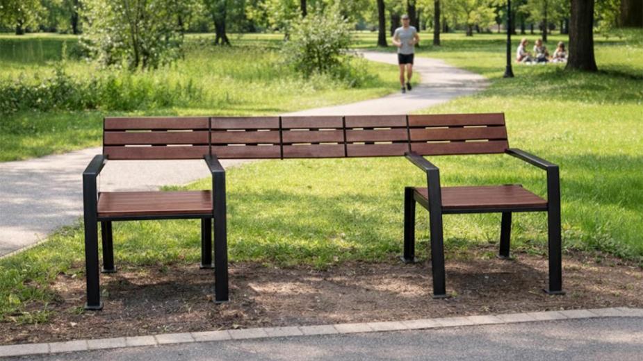 Скамья для МГН производства Тифлоцентра «Вертикаль»