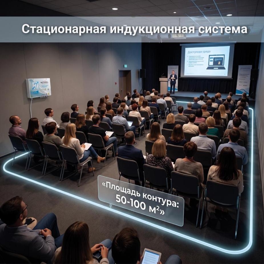 Стационарная индукционная система VERT-135 с контуром по периметру зала