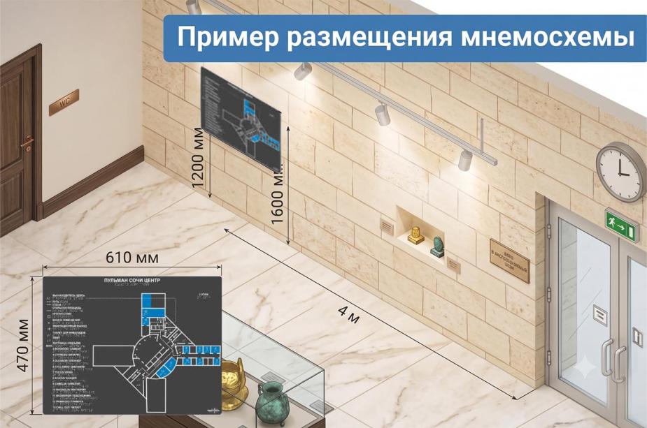Как размещать мнемосхему внутри музейного пространства