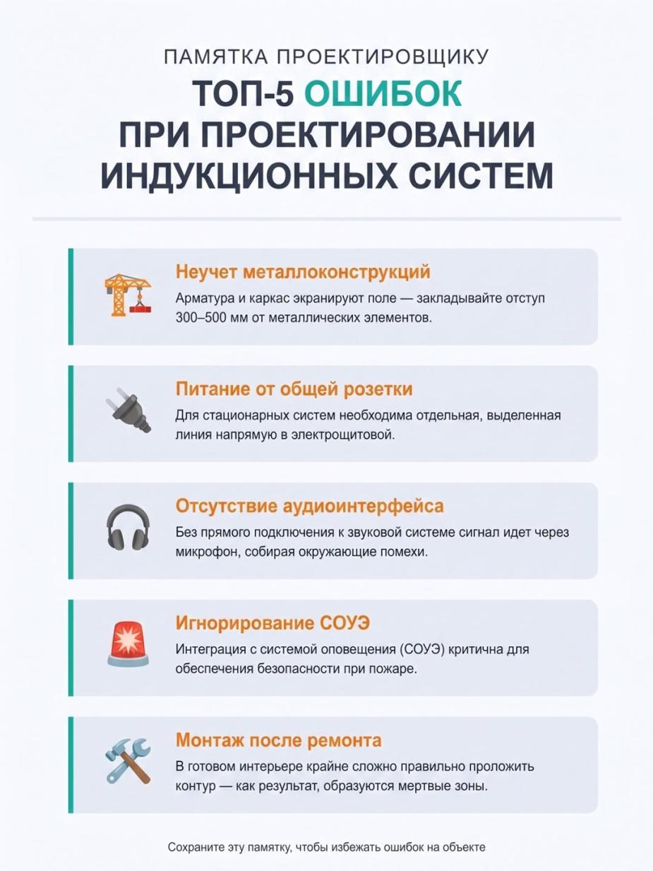 5 ошибок при проектировании индукционных систем