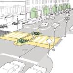 Проектирование доступных остановок, пешеходных переходов и тротуаров
